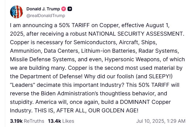 50%铜关税确认_海马财经